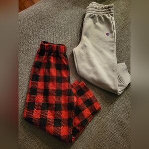 2T Champion Sweats / Plaid Pajama Bundle